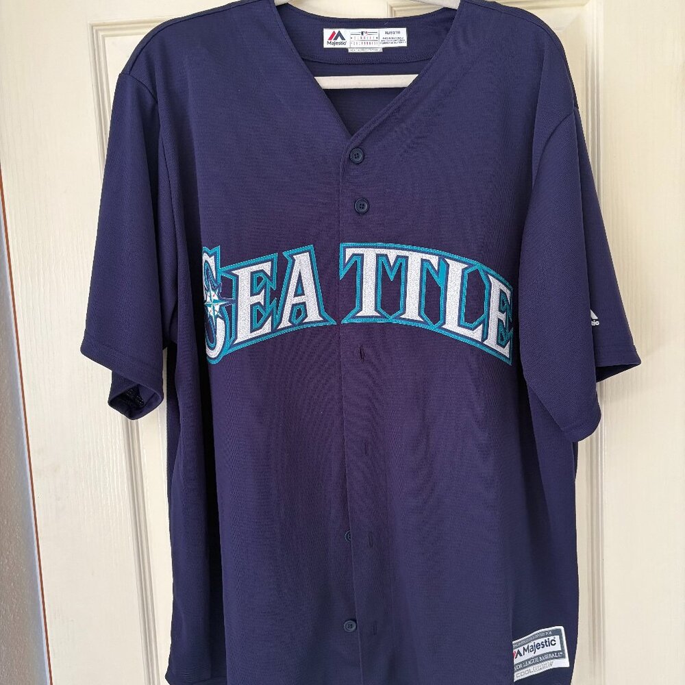 Seattle Mariners Men's XL Baseball Jersey, Navy Blue
